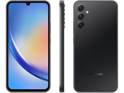 Smartphone Samsung Galaxy A34 256GB Preto 5G Octa-Core 8GB RAM 6,6" Câm Tripla + Selfie 13MP Dual Chip