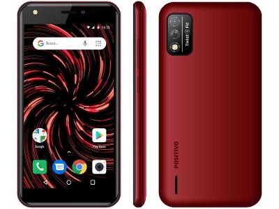 Smartphone Positivo Twist 4 Fit 32GB Vermelho 3G Quad-Core 1GB RAM Tela 5” Câm. 8MP + Selfie 5MP