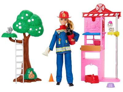 Playset Barbie Profissões Bombeira Mattel