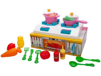 Fogão de Brinquedo Fazendo Comidinha 16 Peças