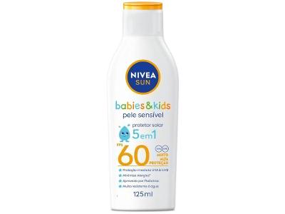 Protetor Solar Infantil Corporal Nivea FPS 60 Sun Kids & Babies Pele Sensível 125ml