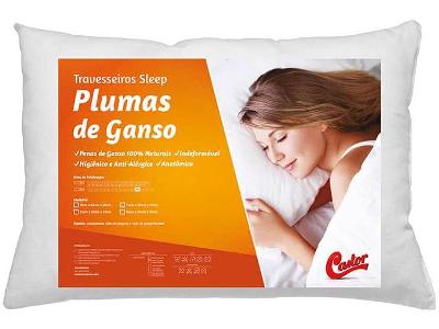 Travesseiro Castor Plumas de Ganso Sleep