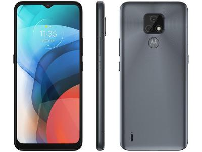 Smartphone Motorola Moto E7 64GB Cinza Metálico 4G Octa-Core 2GB RAM 6,5” Câm. Dupla + Selfie 5MP