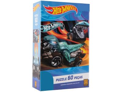 Quebra-cabeça 60 Peças Puzzle Infantil Hot Wheels