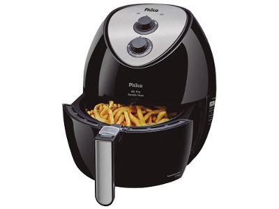 Fritadeira Elétrica Sem Óleo/Air Fryer Philco - Air Fry Saúde Preta 3L com Timer