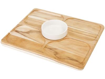 Petisqueira Porcelana com Pote Retangular