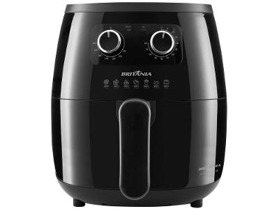 Fritadeira Elétrica sem Óleo/Air Fryer Britânia BFR15P Preta 6L com Timer
