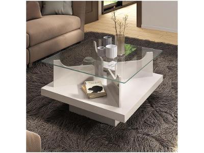 Mesa de Centro com Tampo de Vidro Clear Artely