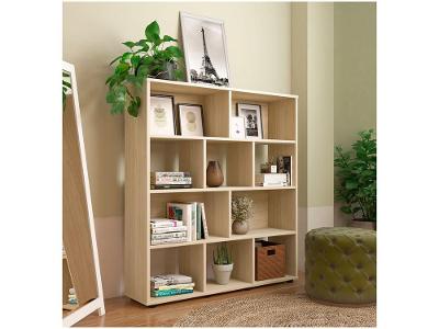 Estante para Livros 3 Prateleiras 10 Nichos Artely Book