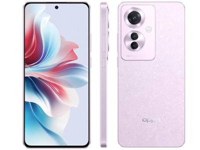 Smartphone OPPO Reno11 F 256GB Lilás 5G 8GB RAM 6,7" Câm. Tripla + Selfie 32MP Dual Chip