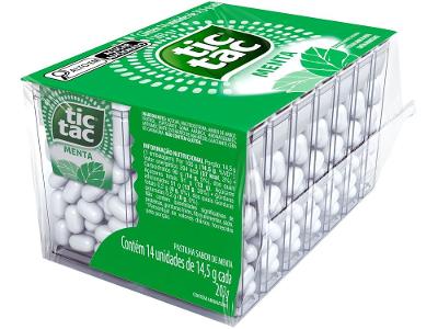 Pastilha Ferrero Tic Tac Menta 14,5g Display com 14 Unidades