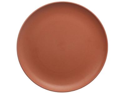 Prato Raso Marrom de Sobremesa Redondo 20cm Hauskraft FBBU002/MR