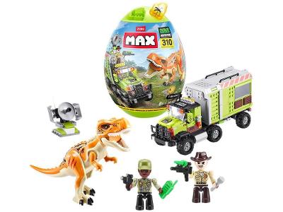 Blocos de Montar Max Dino Adventure Egg Capsule