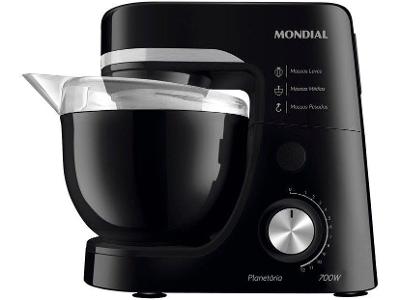 Batedeira Planetária Mondial Preta 700W 