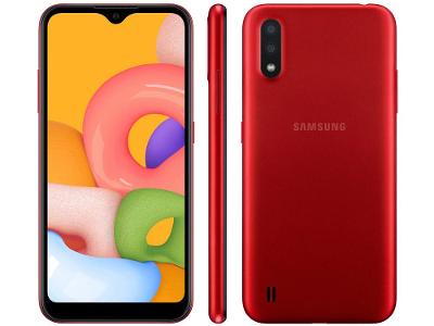 Smartphone Samsung Galaxy A01 32GB Vermelho 4GB