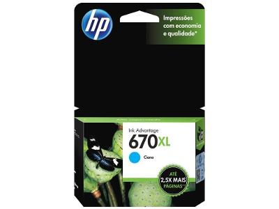 Cartucho de Tinta HP 670 XL Ciano