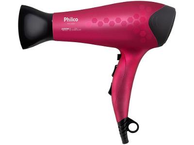 Secador de Cabelo Philco Íons Tourmaline Cherry 2200W 2 Velocidades PSC2350