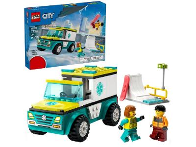 LEGO City Ambulância de Emergência e Snowboarder 