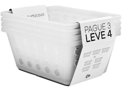Cesto Organizador Retangular Coza Kit Cesta