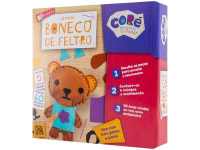 Livro de Atividades Boneco de Feltro com Acessórios