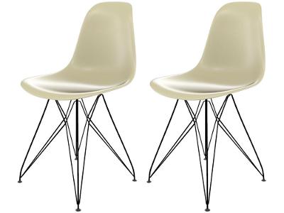 Jogo de Cadeiras de Polipropileno Empório Tiffany Eames Eiffel 2 Peças