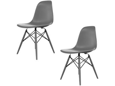 Jogo de Cadeiras de Polipropileno Empório Tiffany Design Eames 2 Unidades