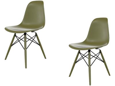 Jogo de Cadeiras de Polipropileno Empório Tiffany Eames DSW 2 Peças
