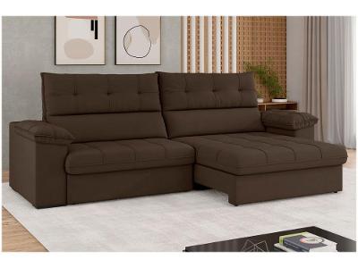 Sofá 4 Lugares Reclinável Suede Veludo Everest Flexforma Estofados