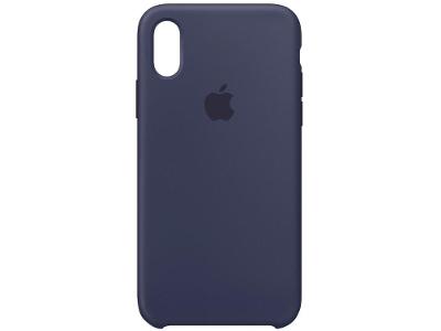 Capa de Silicone Azul Meia-noite para iPhone XS