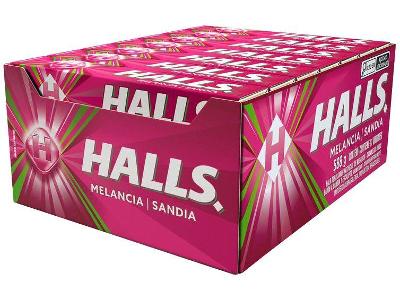 Bala Halls Melancia 28g Display 21 Unidades