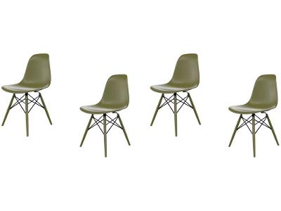 Jogo de Cadeiras de Polipropileno Empório Tiffany Eames DSW-INJ 4 Peças