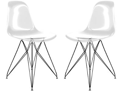 Jogo de Cadeiras de Policarbonato Empório Tiffany Eames 2 Peças