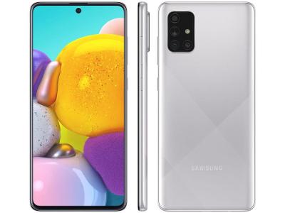 Smartphone Samsung Galaxy A71 128GB Cinza 4G - 6GB RAM Tela 6,7” Câm. Quádrupla + Selfie 32MP
