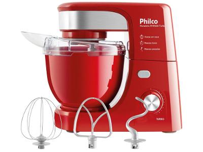 Batedeira Planetária Philco Vermelha 500W PHP500 Turbo 11 Velocidades