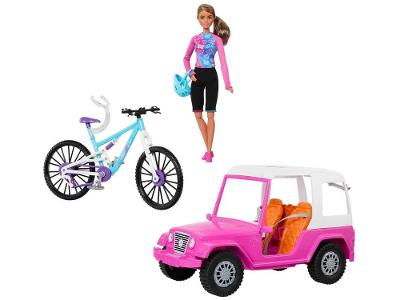 Boneca Barbie Bicicleta de Montanha com Carro