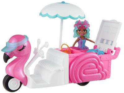 Playset Polly Pocket Carrinho de Lanches Flamingo