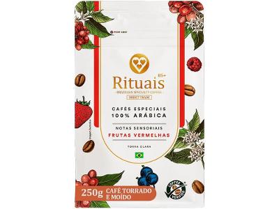 Café Moído Especial 3 Corações Rituais 85+ Frutas Vermelhas 100% Arábica Pacote 250g