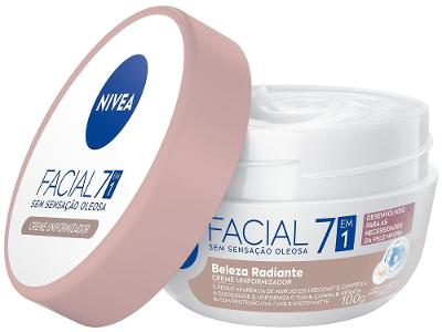 Creme Facial Uniformizador NIVEA Beleza Radiante 7 em 1 100g
