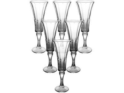 Jogo de Taças de Vidro para Champanhe Transparente 164ml 6 Peças Hauskraft Jennie