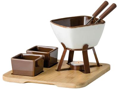 Conjunto Raclette e Aparelho de Fondue Cerâmica