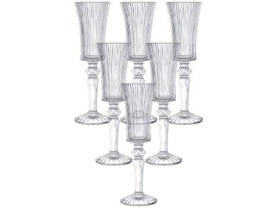 Jogo de Taças de Vidro para Champanhe Transparente 150ml 6 Peças Hauskraft Graffiato