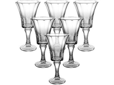 Jogo de Taças de Vidro para Água e vinho Transparente 230ml  6 Peças Hauskraft Jennie