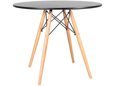 Mesa de Jantar 4 Lugares Redonda Preta