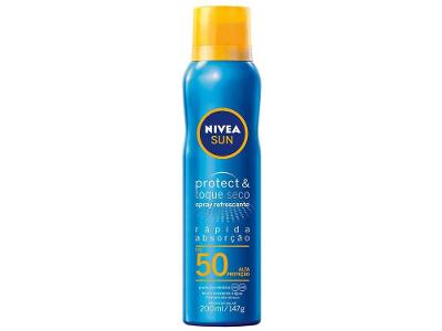 Protetor Solar Corporal Nivea Sun Spray FPS 50 Protect e Toque Seco 200ml