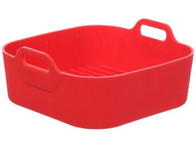 Forma para Air Fryer de Silicone Quadrada Antiaderente com Alças Hauskraft