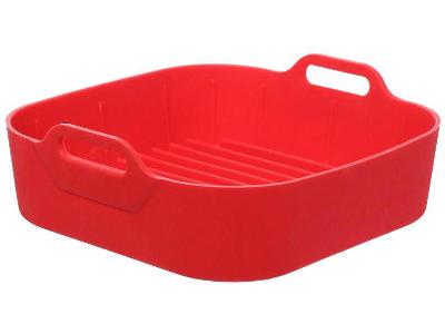 Forma para Air Fryer de Silicone Quadrada Antiaderente com Alças Hauskraft