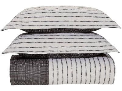 Colcha Casal Karsten 100% Algodão Mendi Branco e Preto 3 Peças
