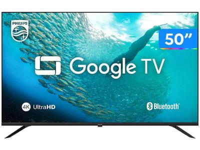Smart TV 50" 4K UHD LED Philips Série 7019 50PUG7019/78 VA Wi-Fi Bluetooth Google Assistente 3 HDMI 2 USB
