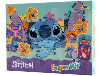 Quebra-cabeça 100 Peças Super Kit Stitch 