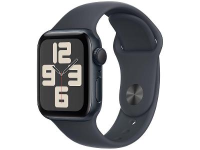 Apple Watch SE GPS Caixa Meia-noite de Alumínio 40mm Pulseira Esportiva Meia-noite P/M